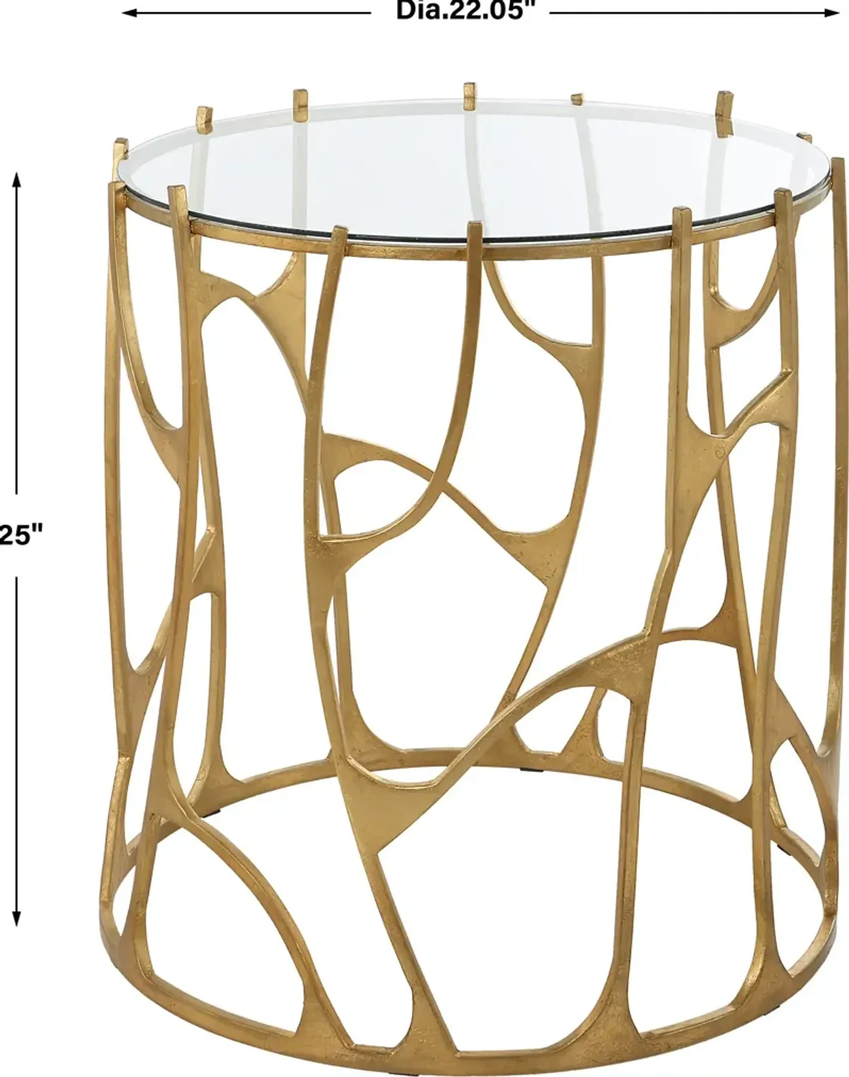 Ritual Round Gold Side Table