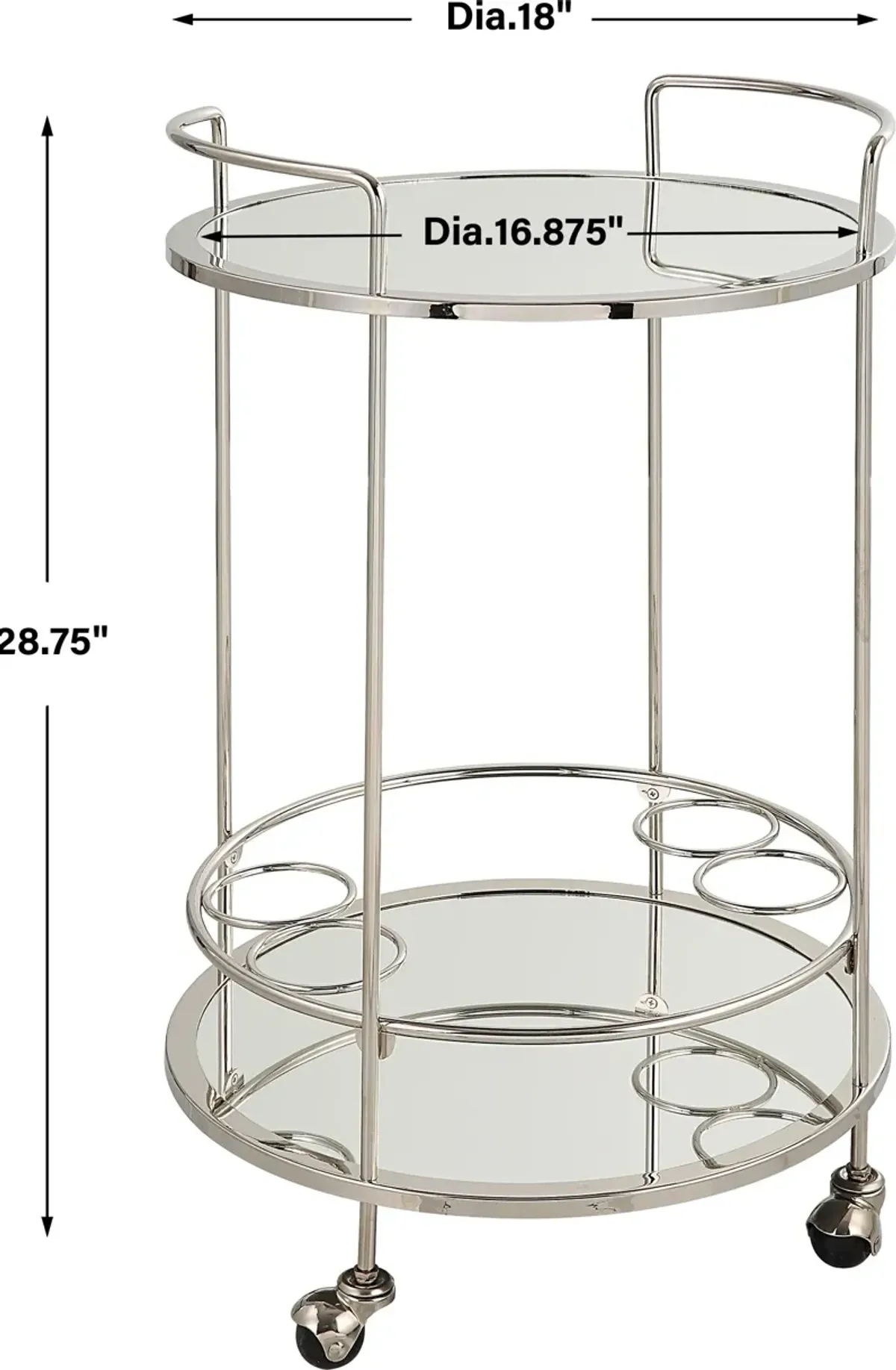 Spritz Chrome Bar Cart