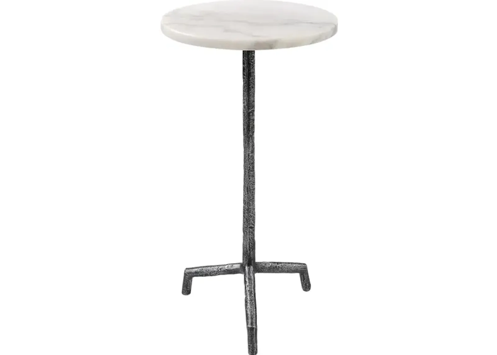 Puritan White Marble Drink Table