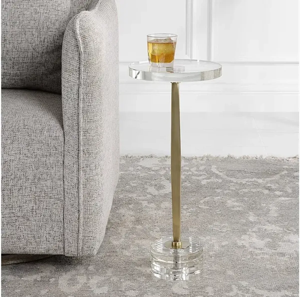 Groove Crystal Drink Table