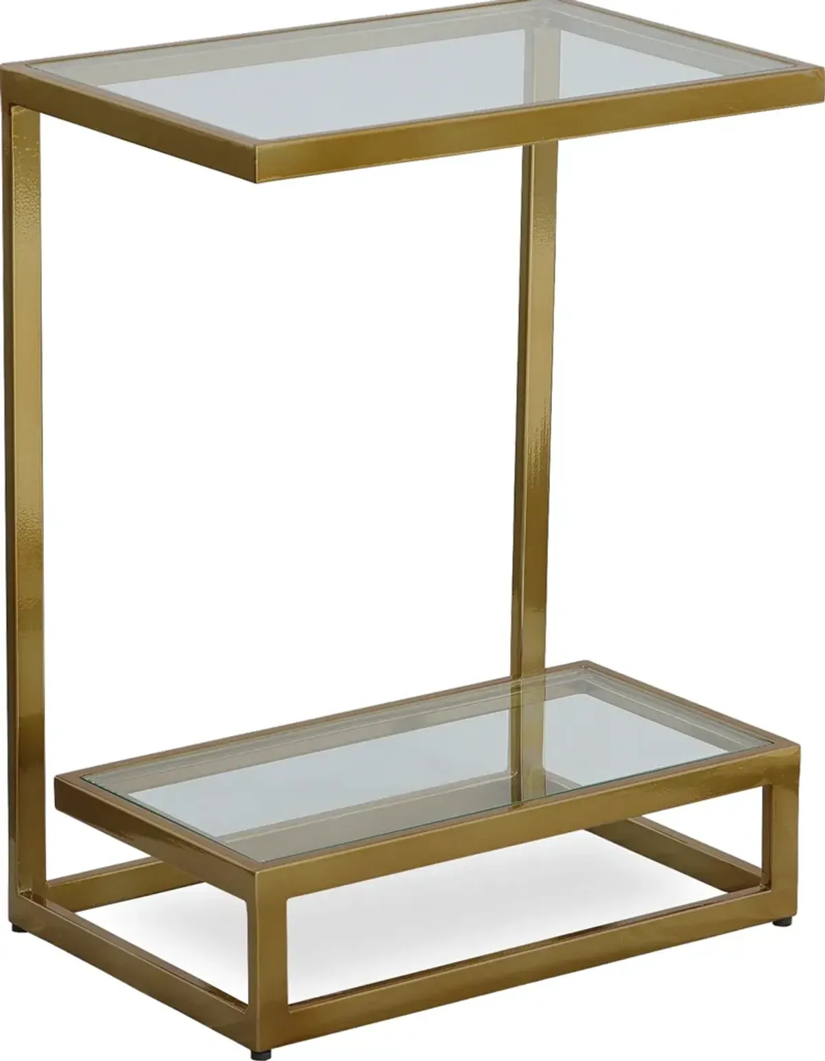 Musing Brushed Brass Accent Table