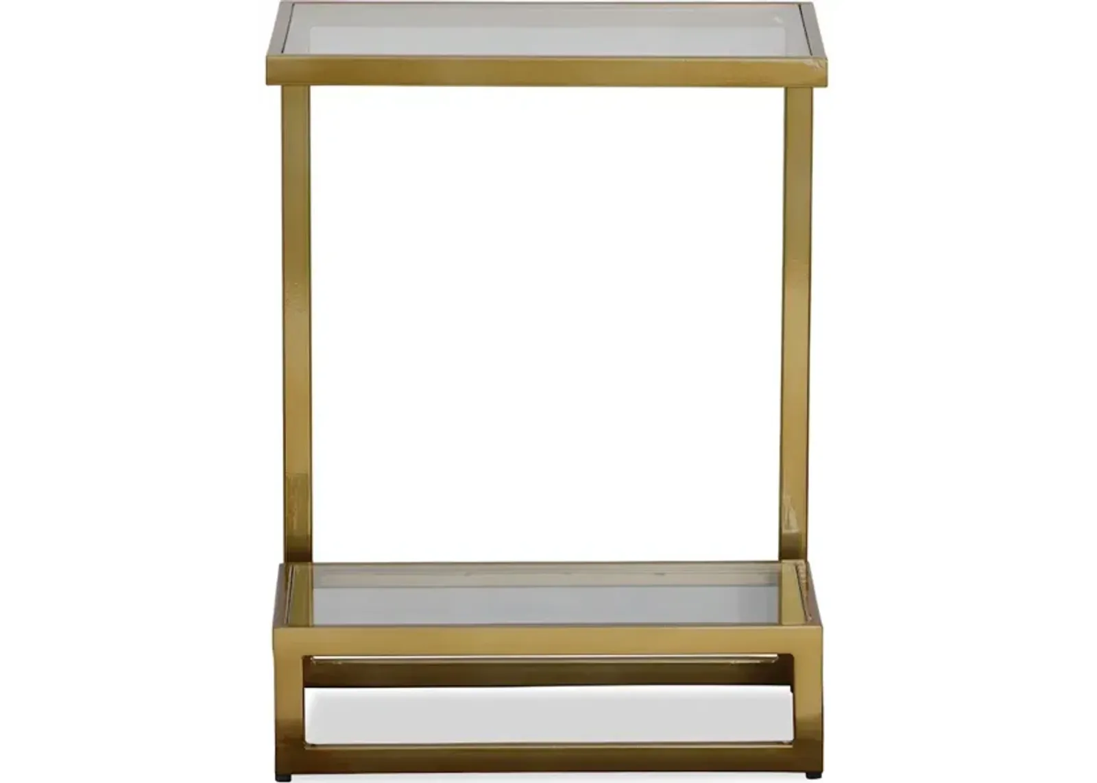 Musing Brushed Brass Accent Table