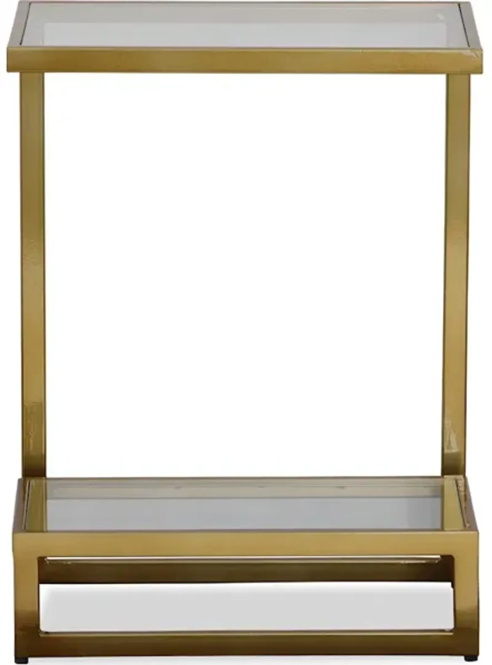 Musing Brushed Brass Accent Table