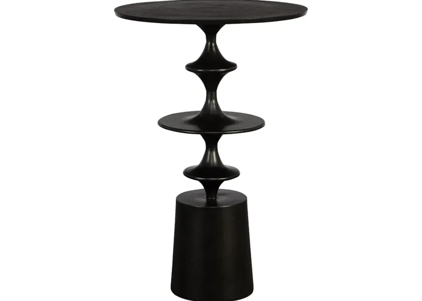 Flight Textured Black Accent Table