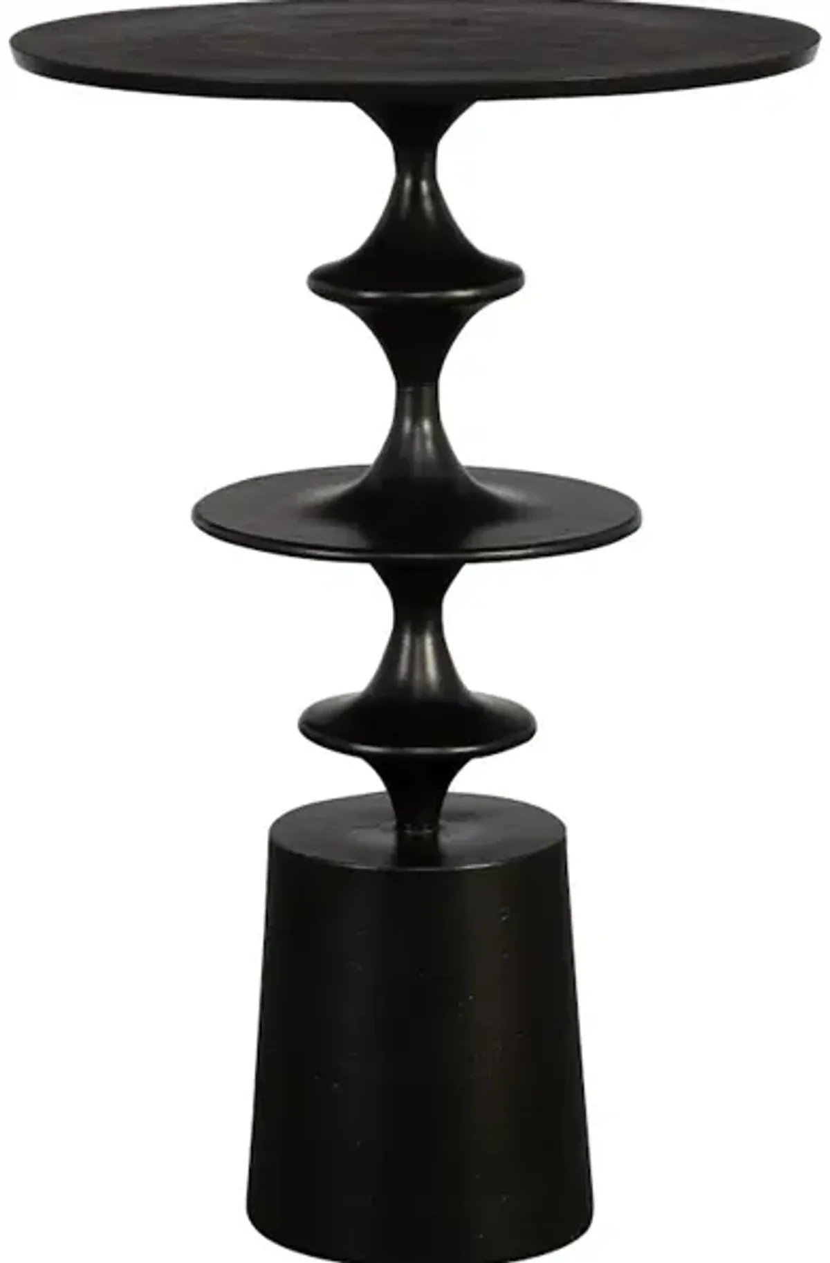 Flight Textured Black Accent Table