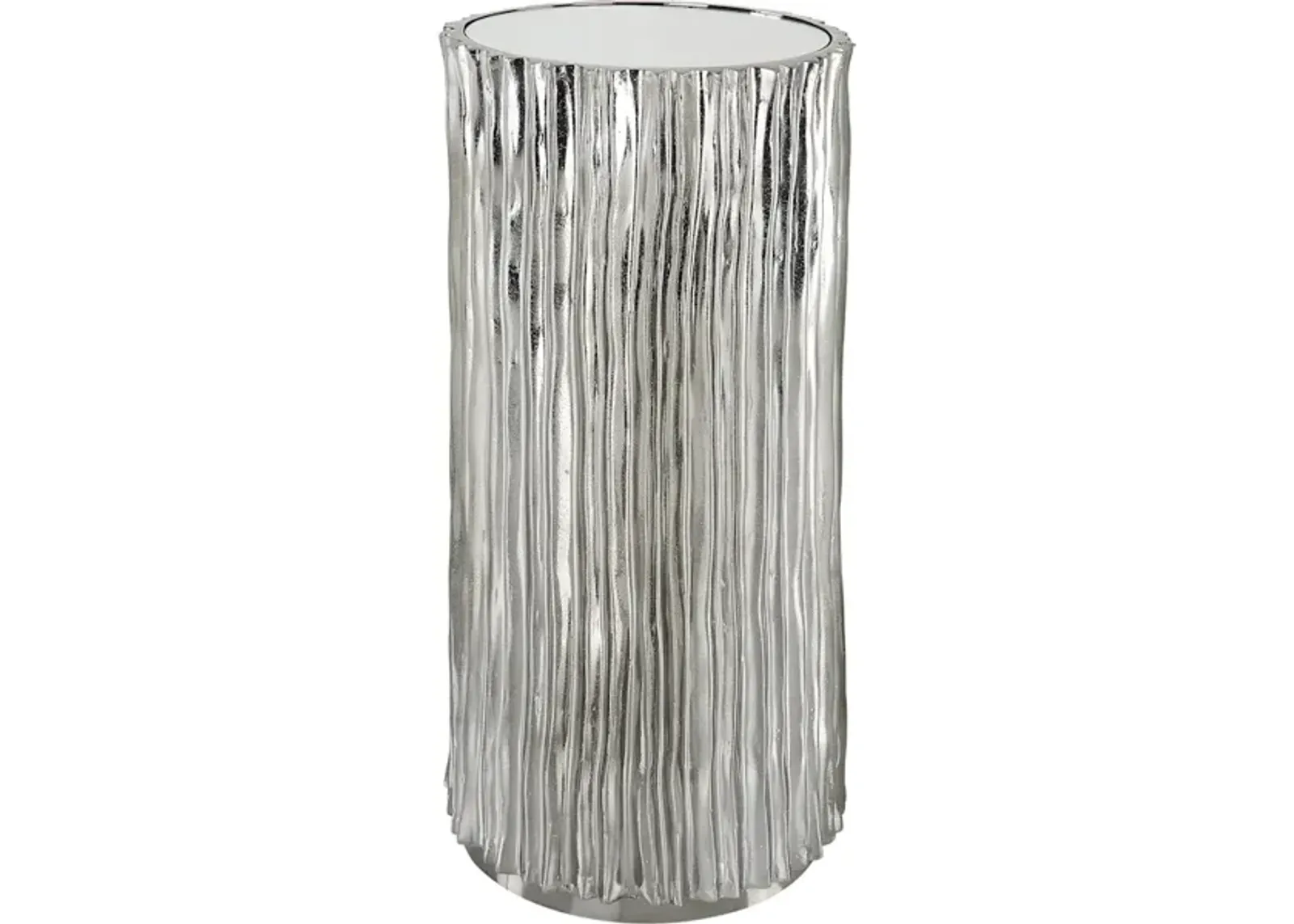 Echo Modern Nickel Drink Table