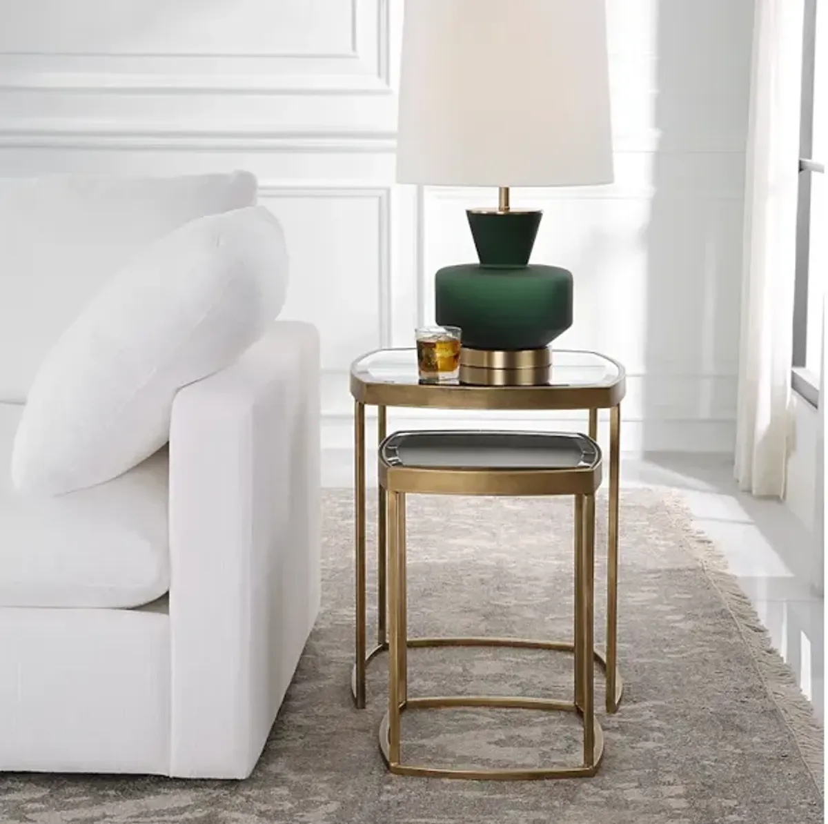 Vista Gold Nesting Tables, Set Of 2