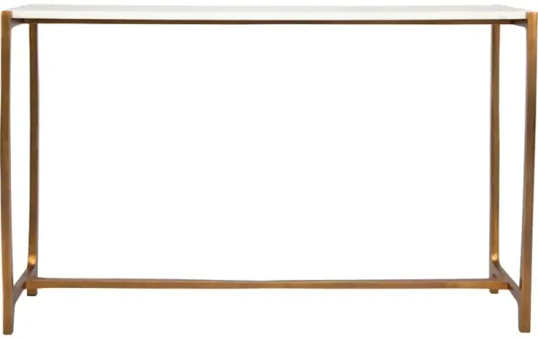 Affinity White Marble Console Table