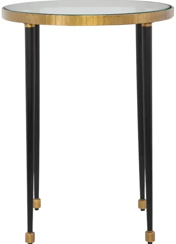Stiletto Antique Gold Side Table