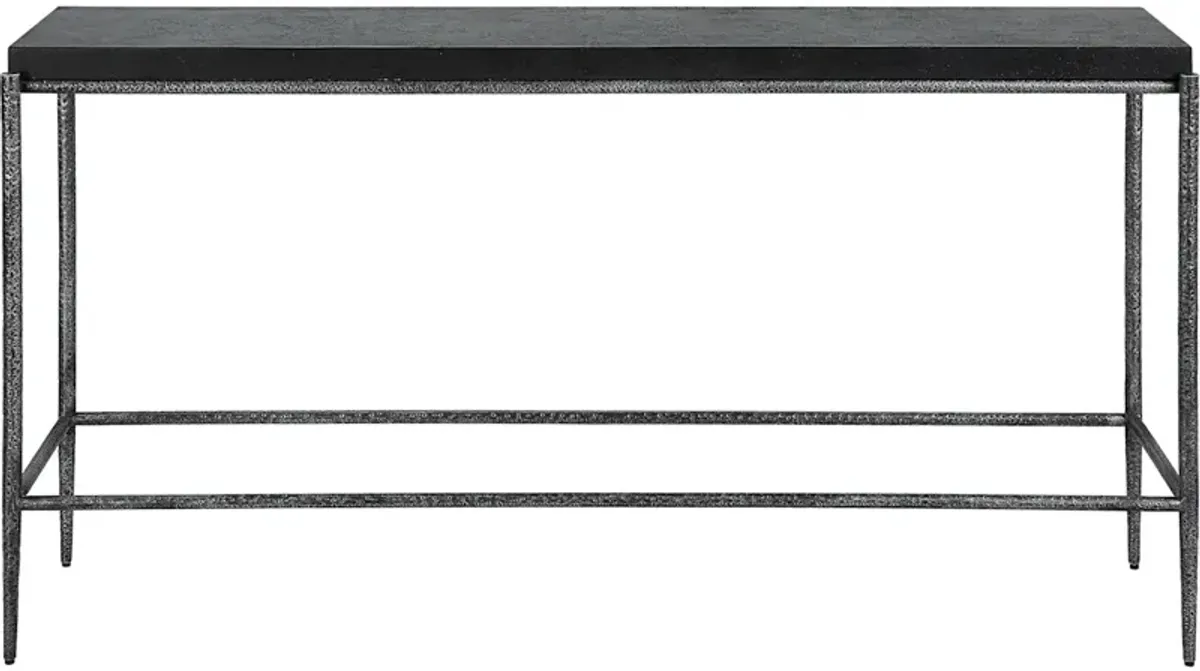 Crescendo Black Concrete Console Table