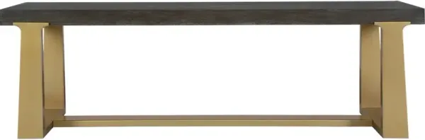 Voyage Brass And Wood Bench