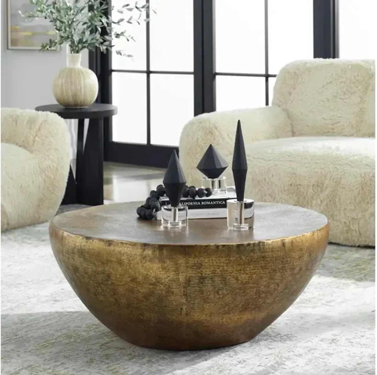 Gilded Dome Gold Coffee Table