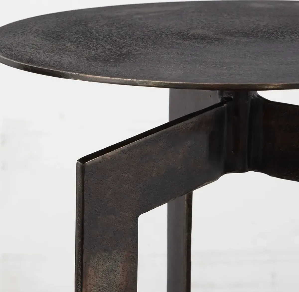 Deltoid Gunmetal Accent Table