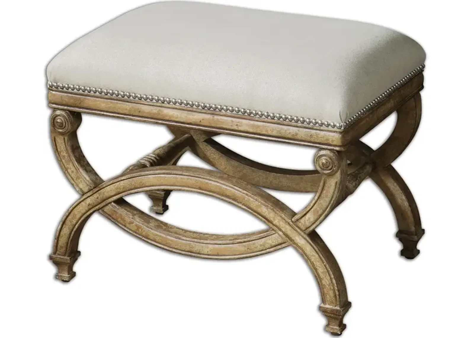 Karline Natural Linen Small Bench