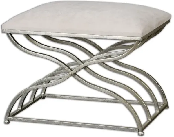 Shea Satin Nickel Small Bench