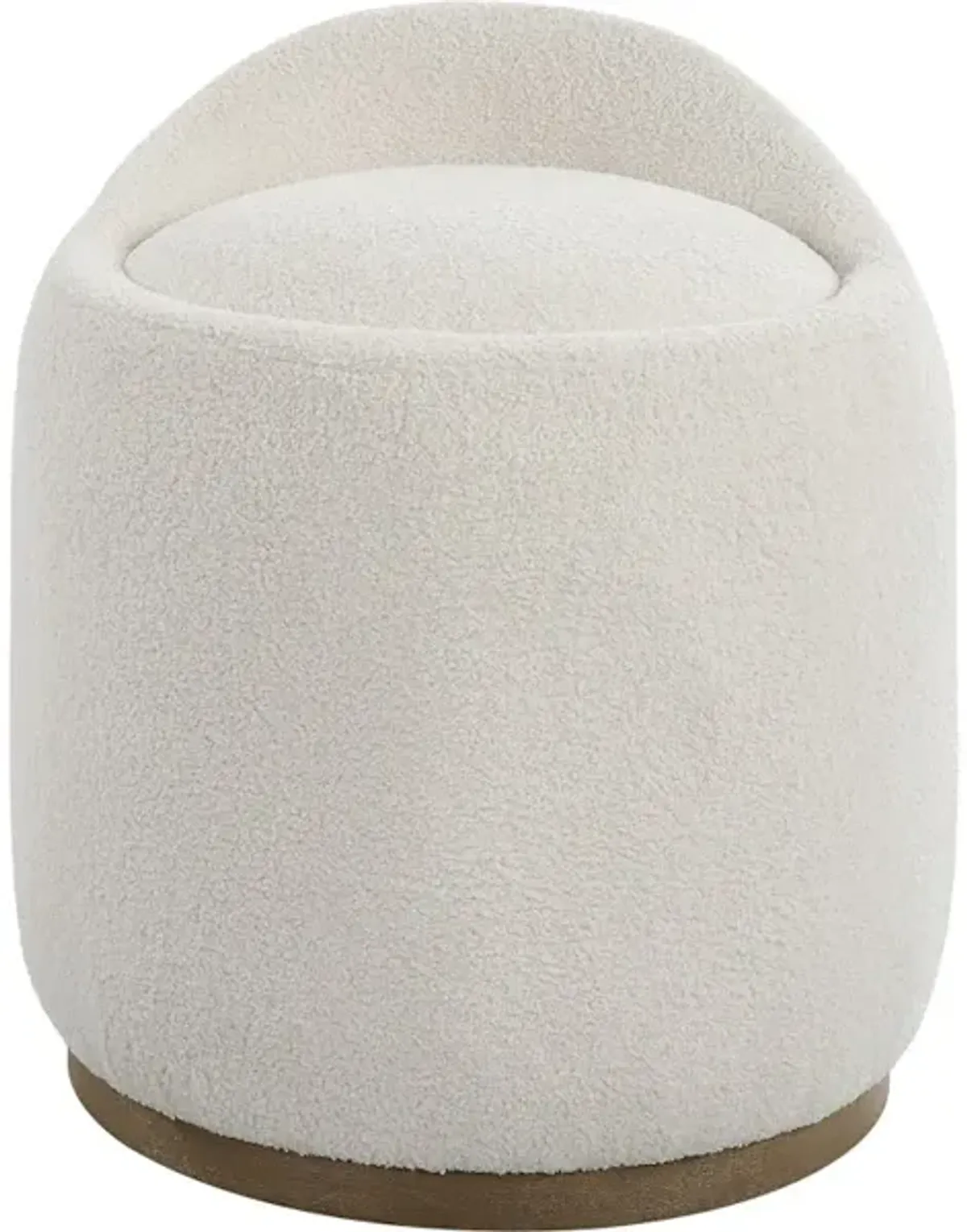 Swirl Swivel Sheepskin Ottoman