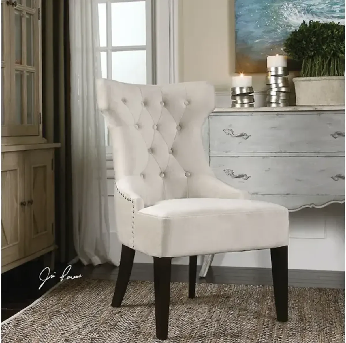 Arlette Tufted Wing Chair