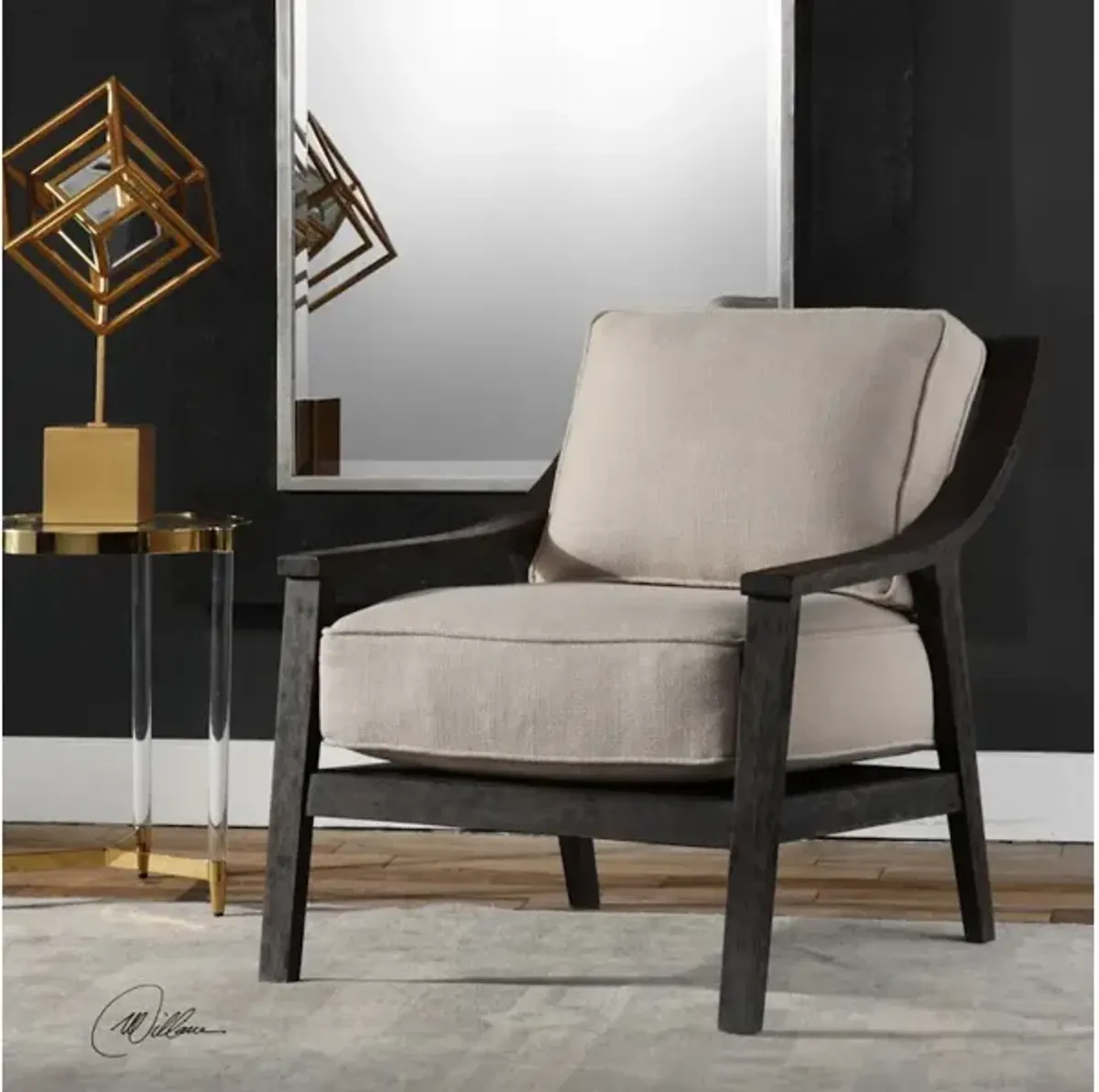 Lyle Beige Accent Chair