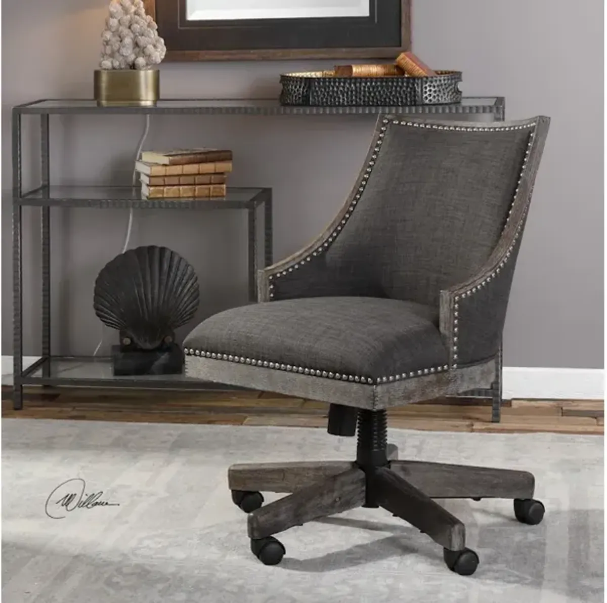 Aidrian Charcoal Desk Chair