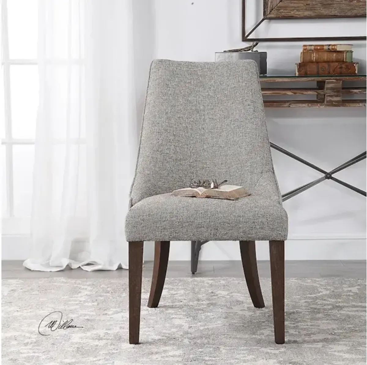 Daxton Earth Tone Armless Chair