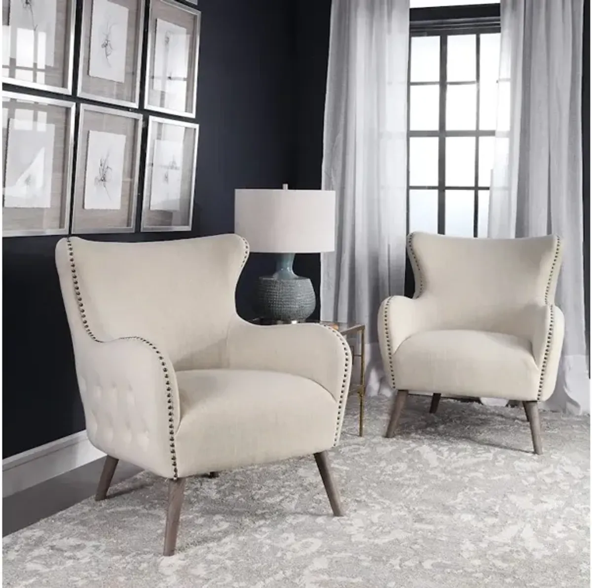 Donya Cream Accent Chair