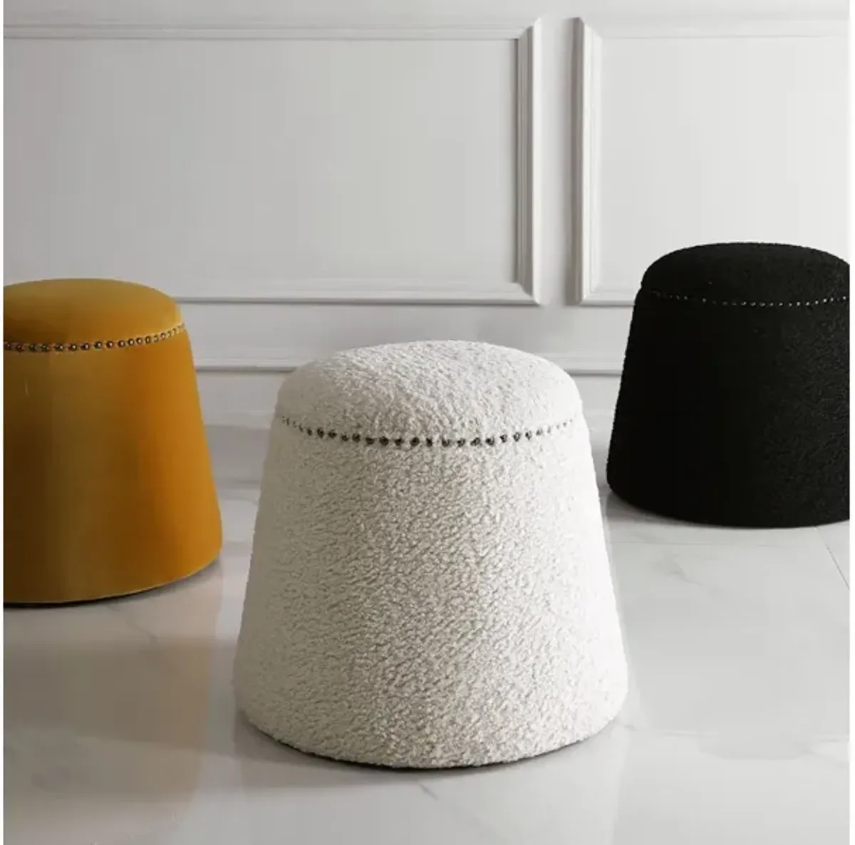 Gumdrop White Ottoman