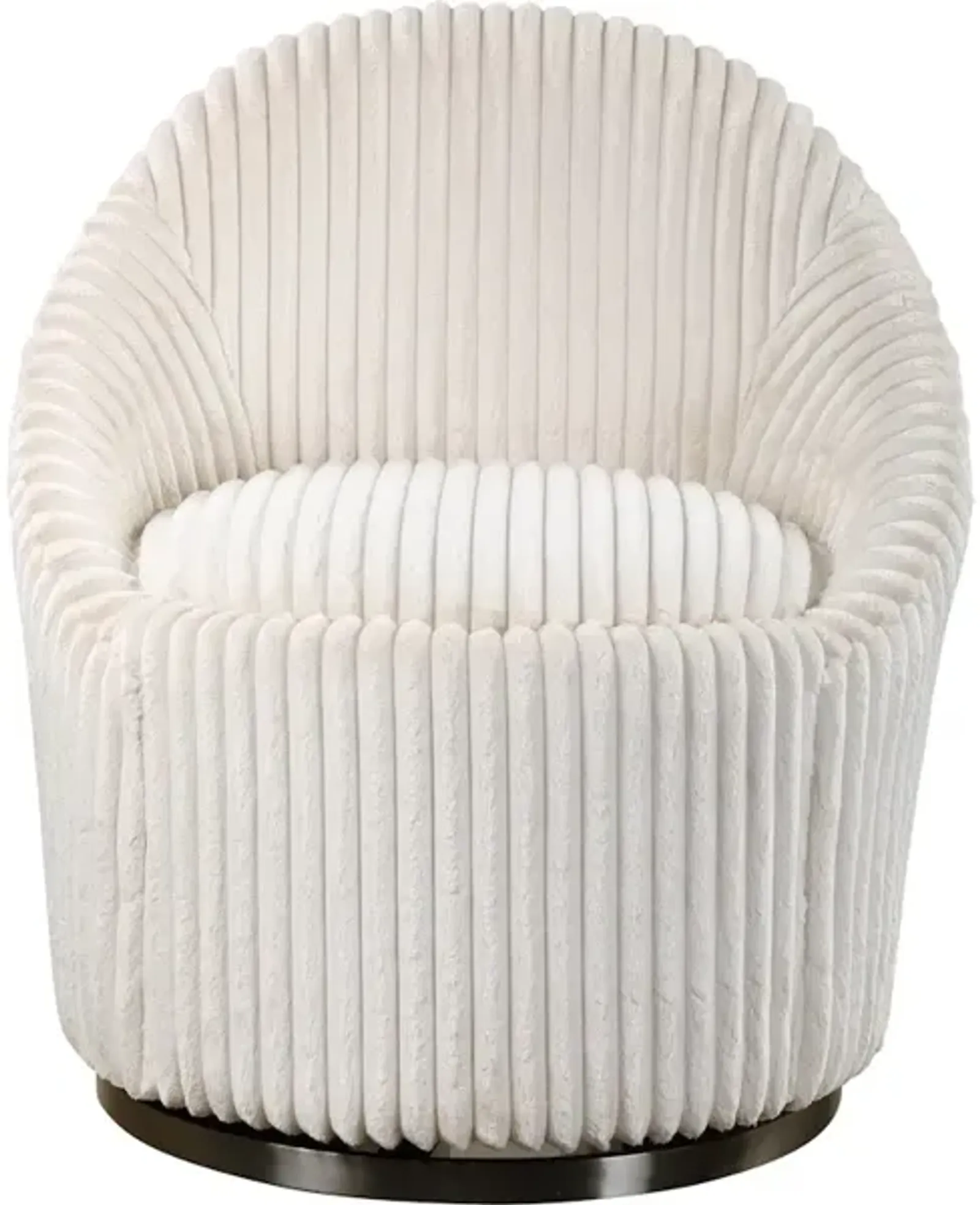 Crue White Swivel Chair