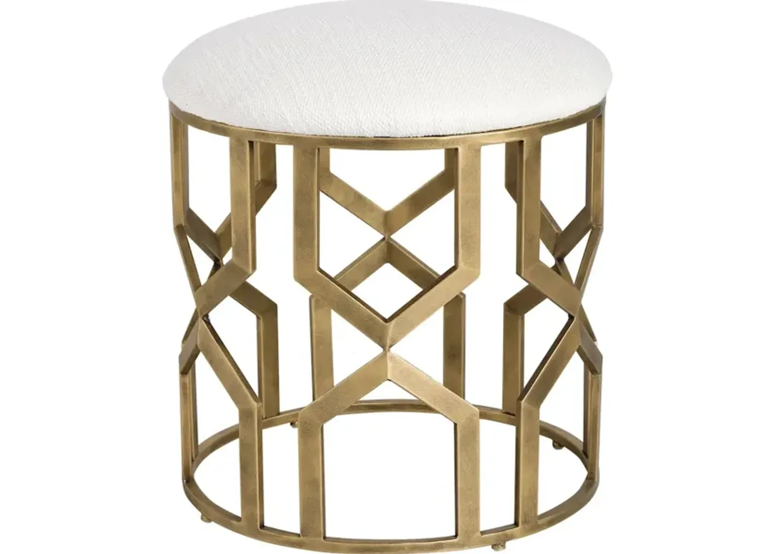 Trellis Geometric Accent Stool