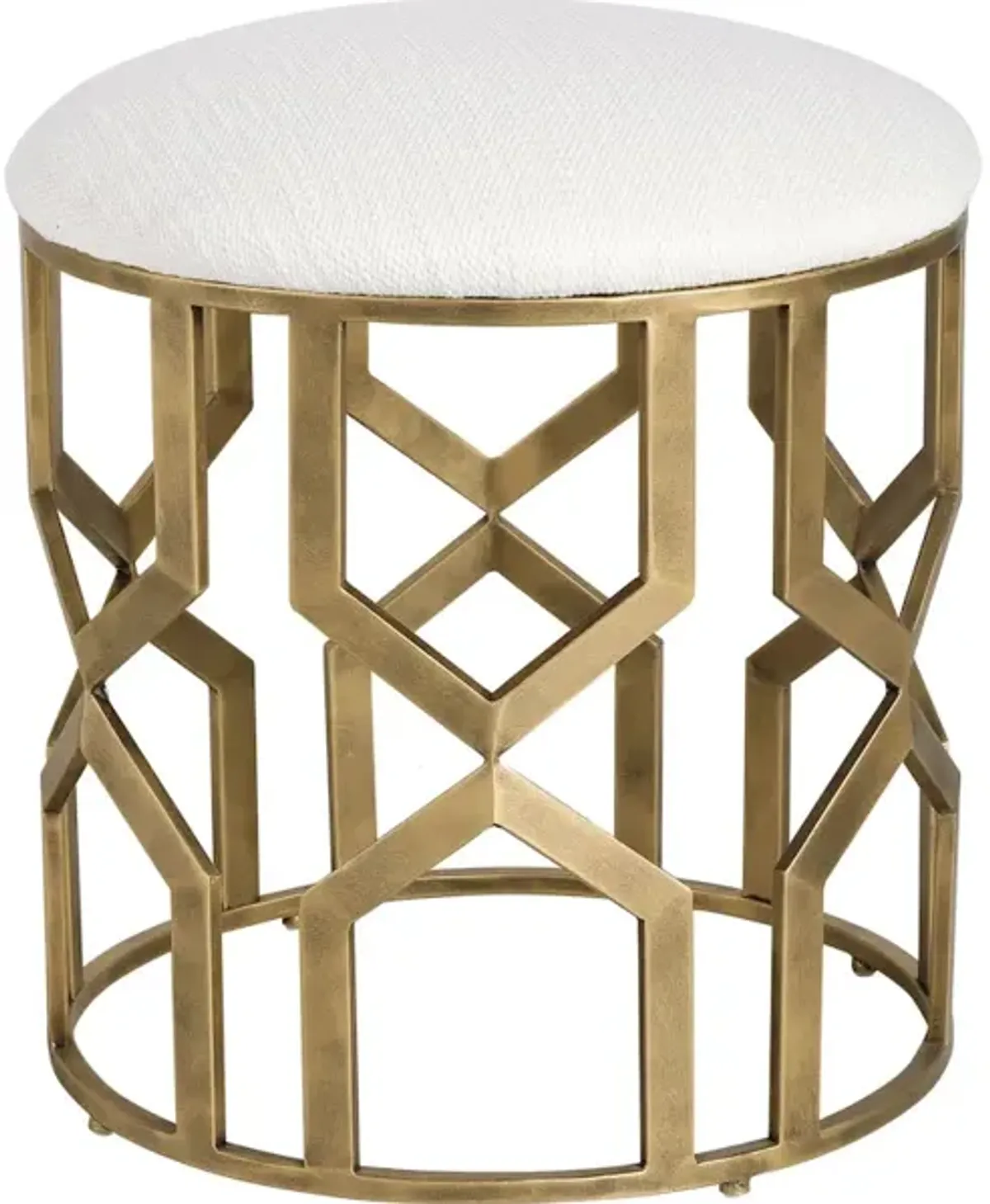 Trellis Geometric Accent Stool