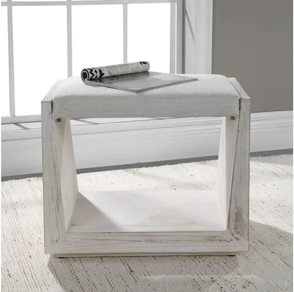 Cabana White Small Bench