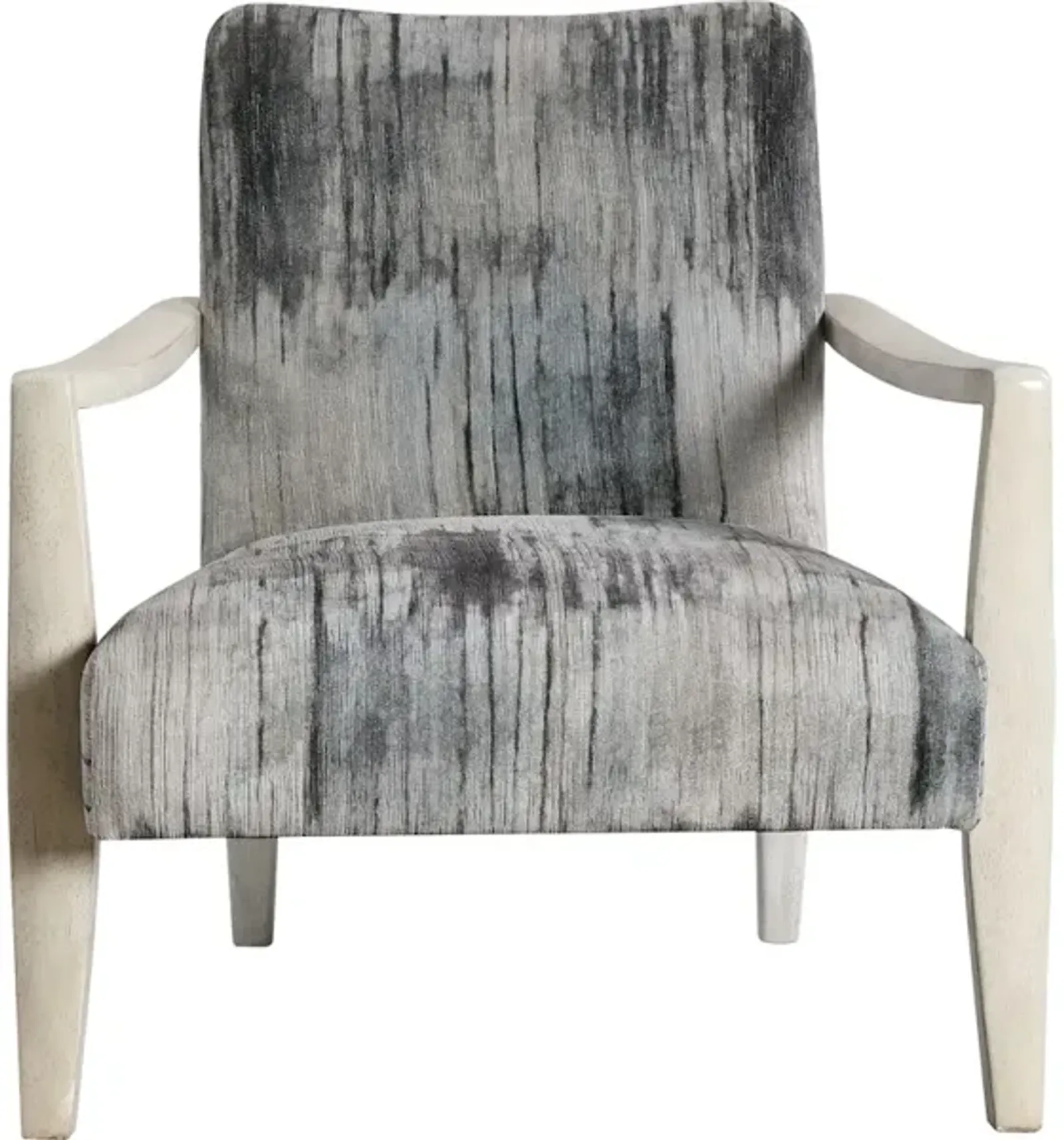 Watercolor Gray Chenille Accent Chair