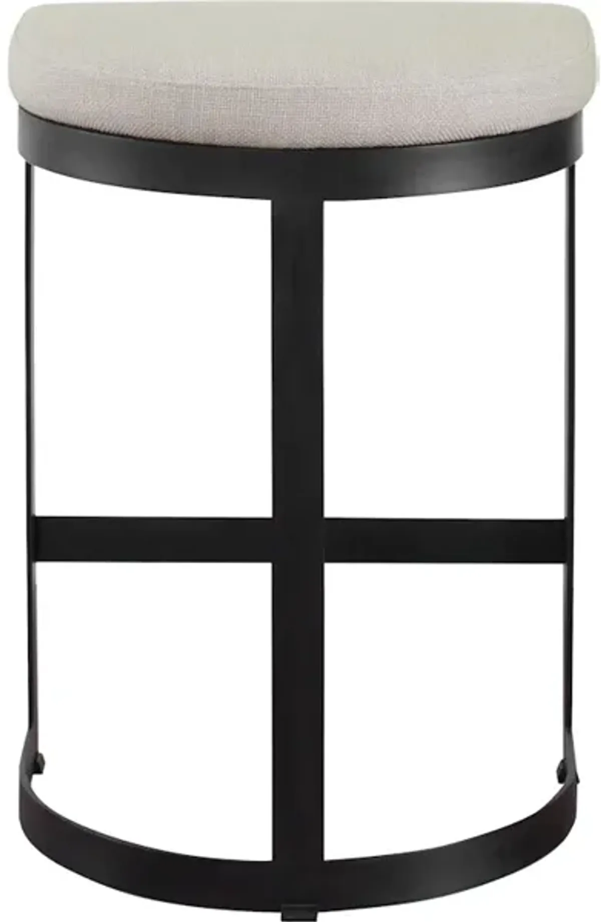 Ivanna Black Iron Counter Stool