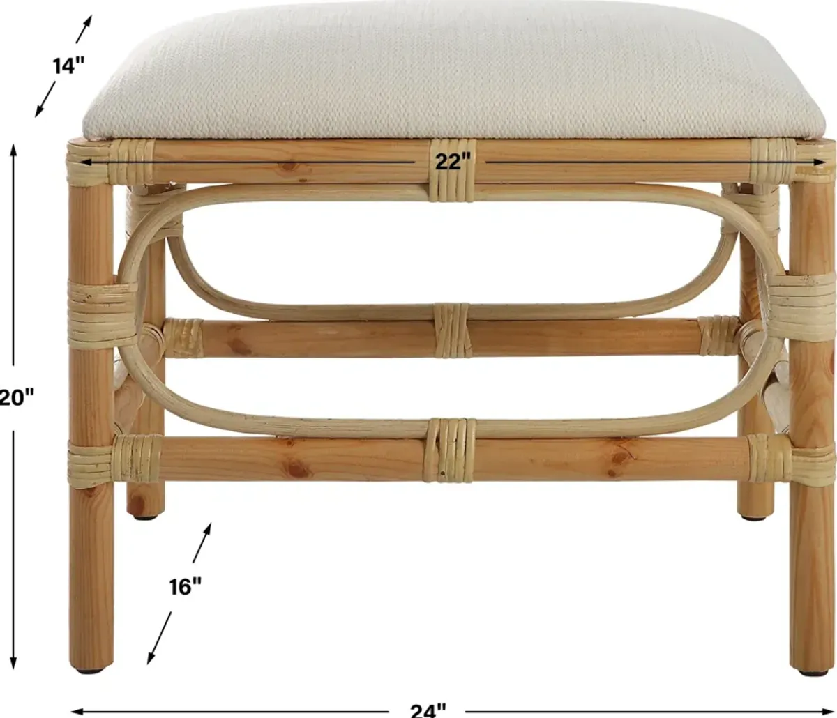 Laguna Small White Bench