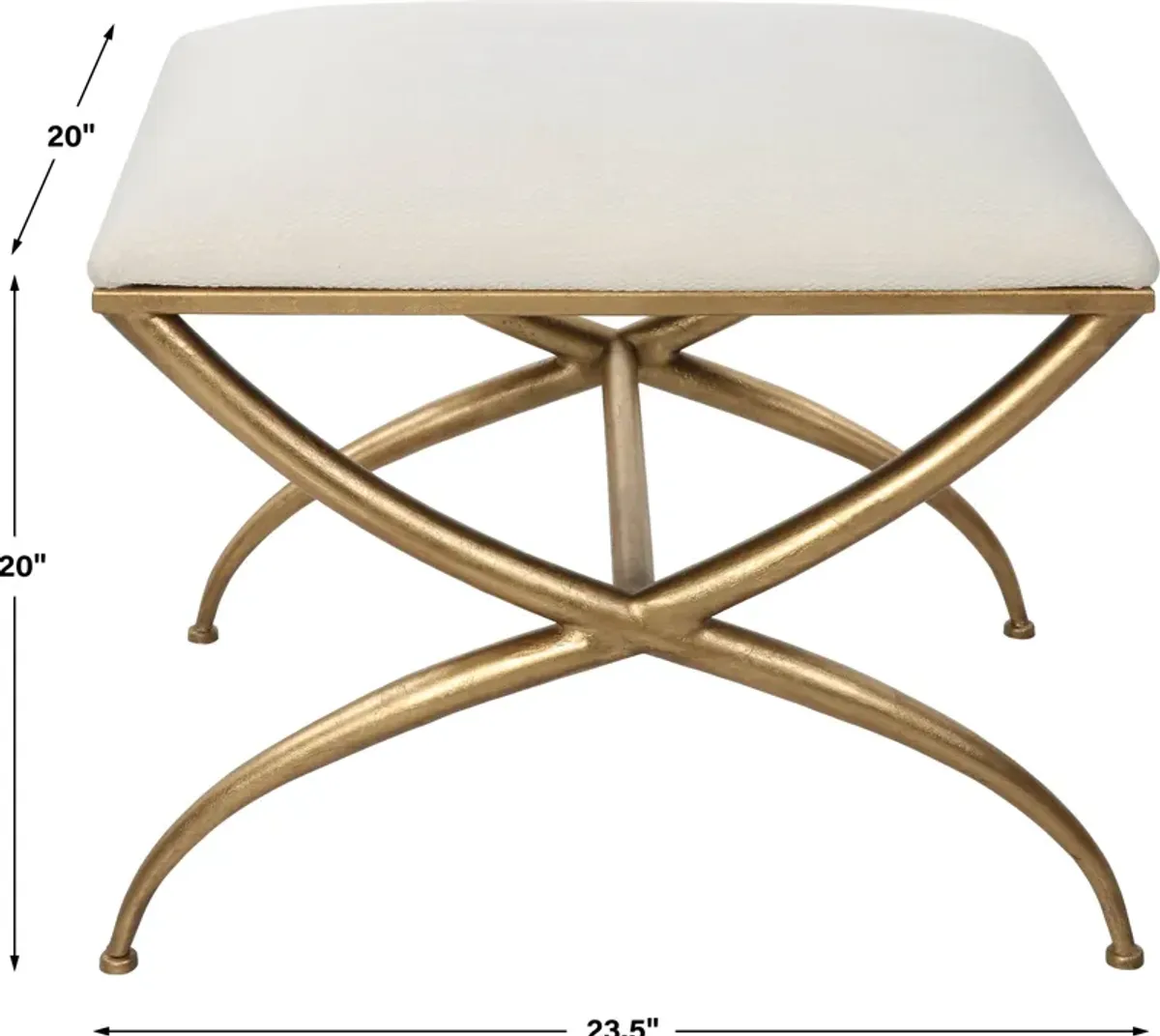 Crossing Small White Bench
