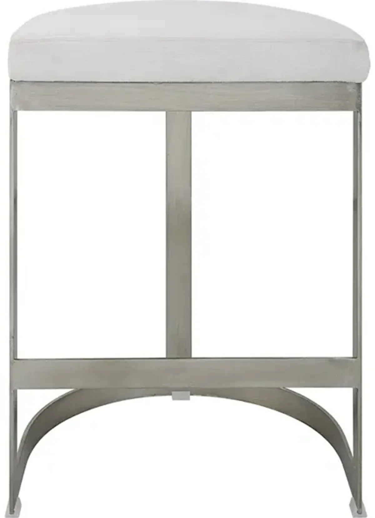 Ivanna Backless Silver Counter Stool