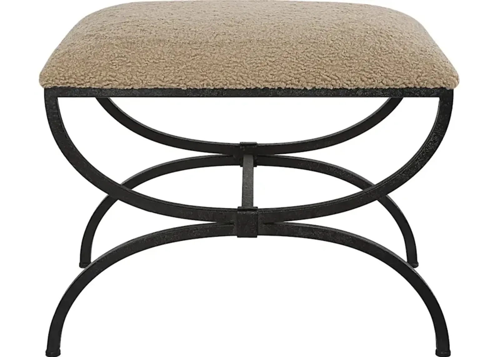 Hacienda Plush Latte Small Bench