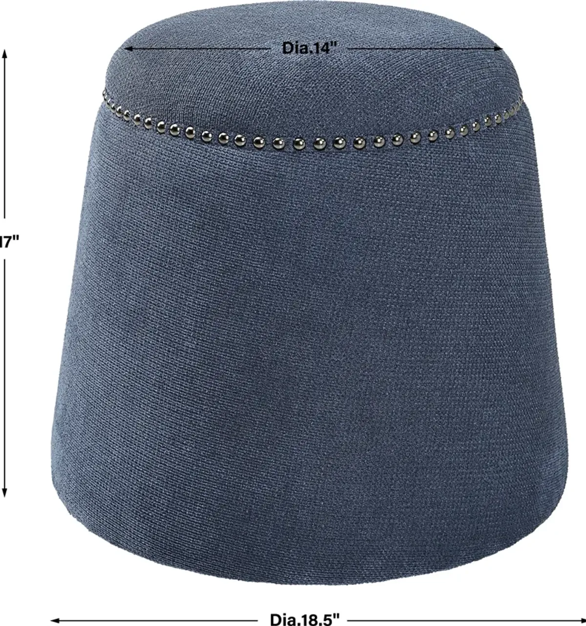 Gumdrop Denim Ottoman