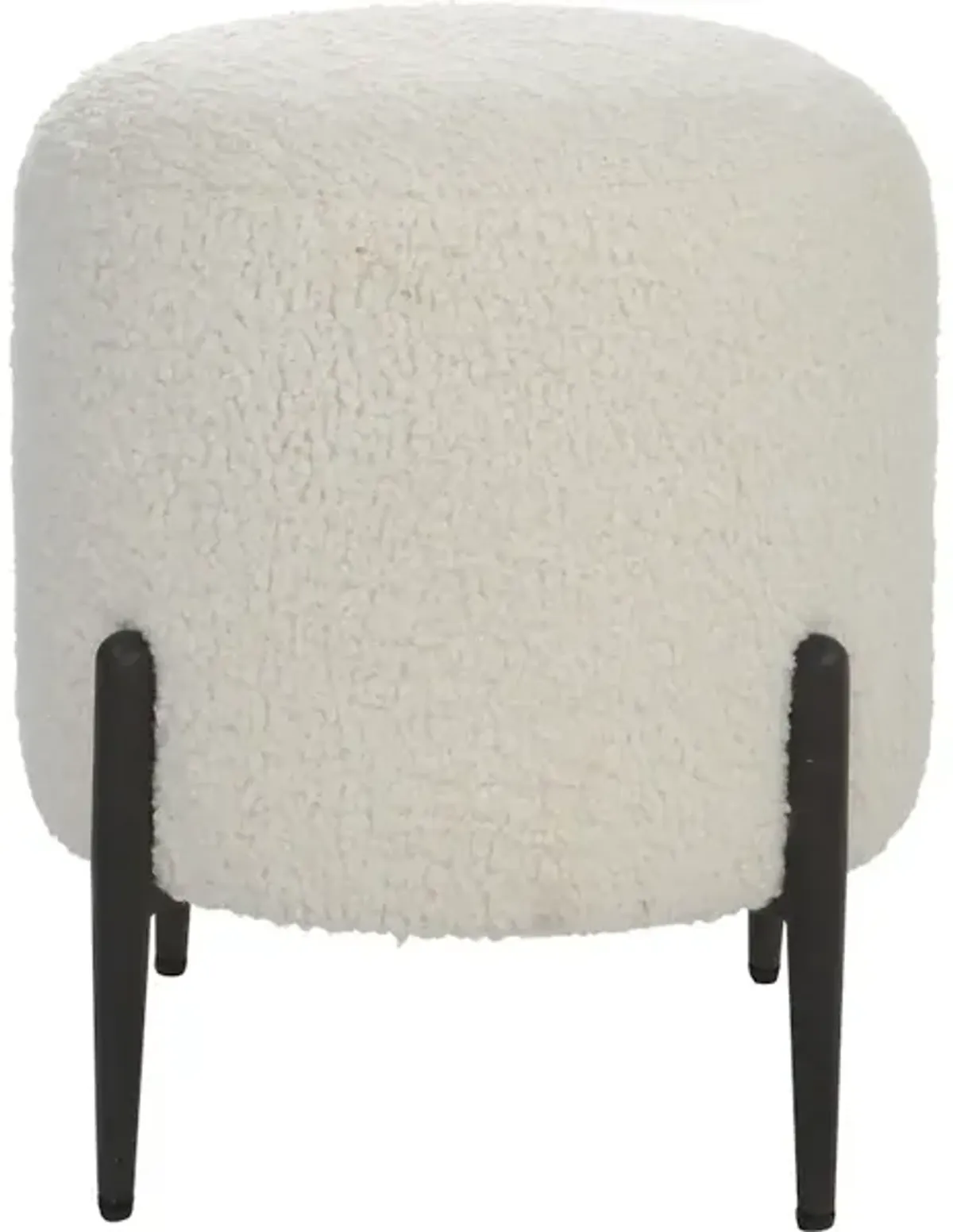 Arles White Shearling Ottoman