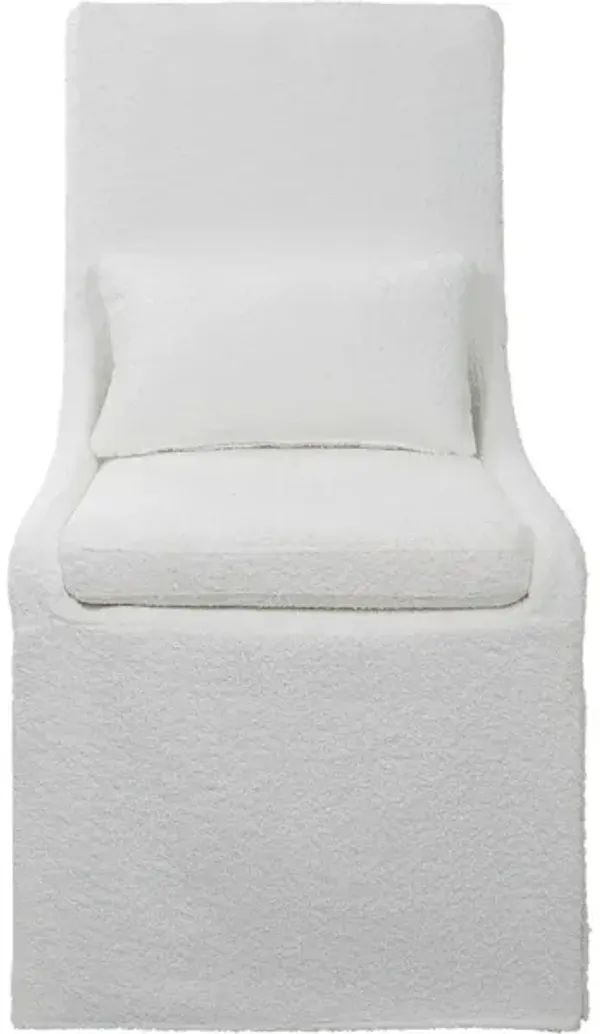 Coley White Armless Chair