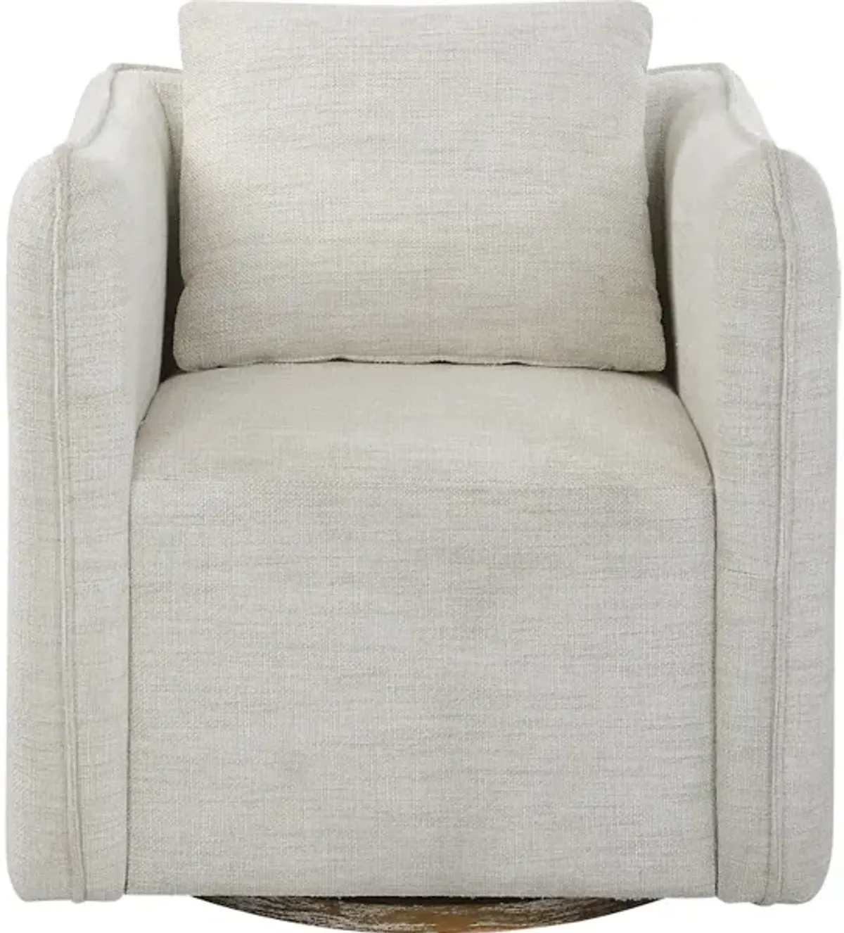 Corben White Swivel Armchair