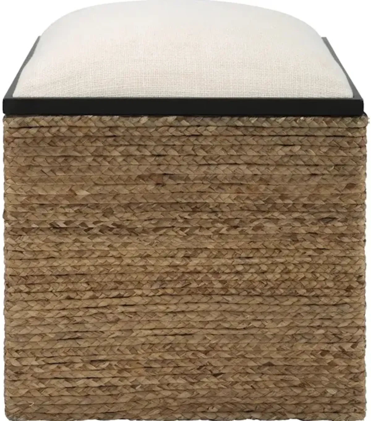 Island Square Straw Accent Stool