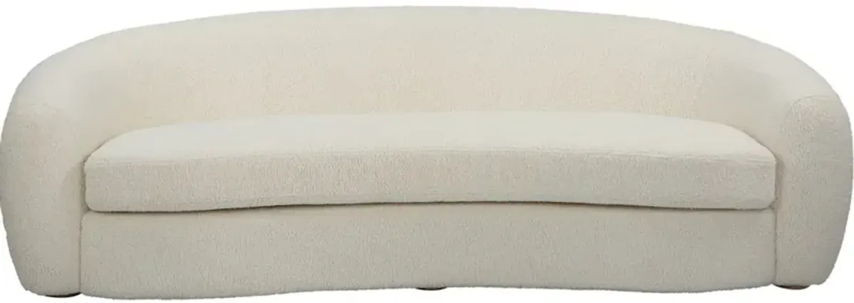 Capra Art Deco White Sofa