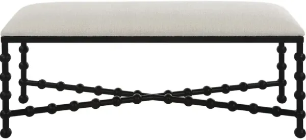 Iron Drops Cushioned Bench