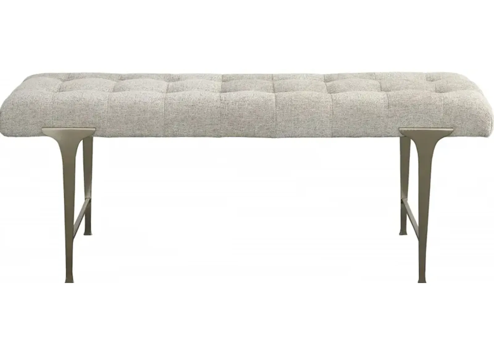 Imperial Upholstered Gray Bench