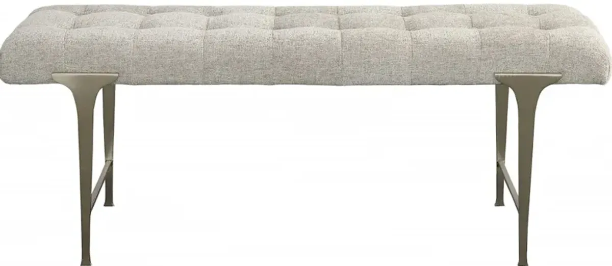 Imperial Upholstered Gray Bench