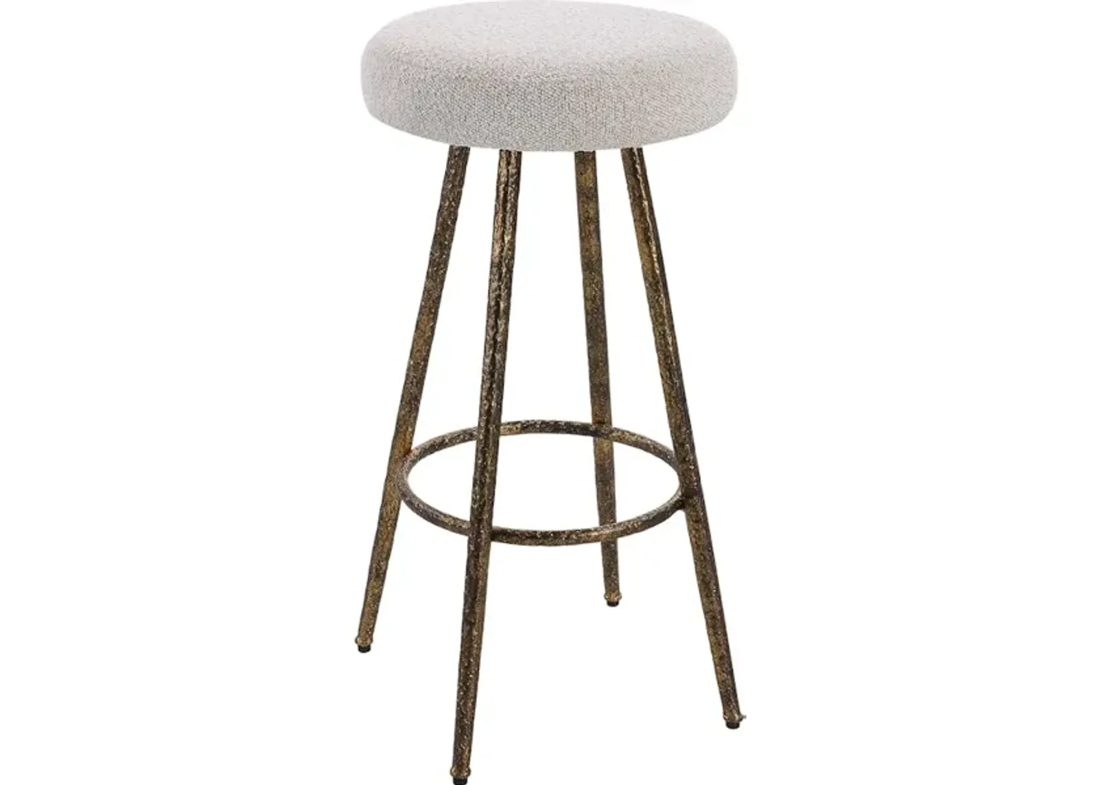 Braven White Fabric Counter Stool