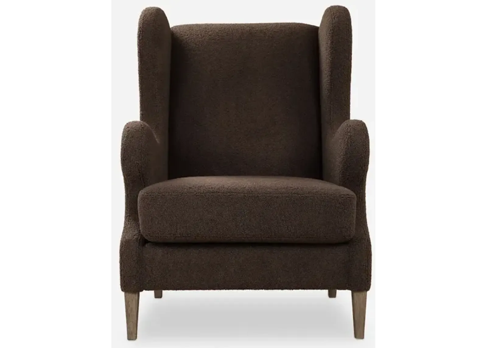 Serpentine Brown Fabric Accent Chair