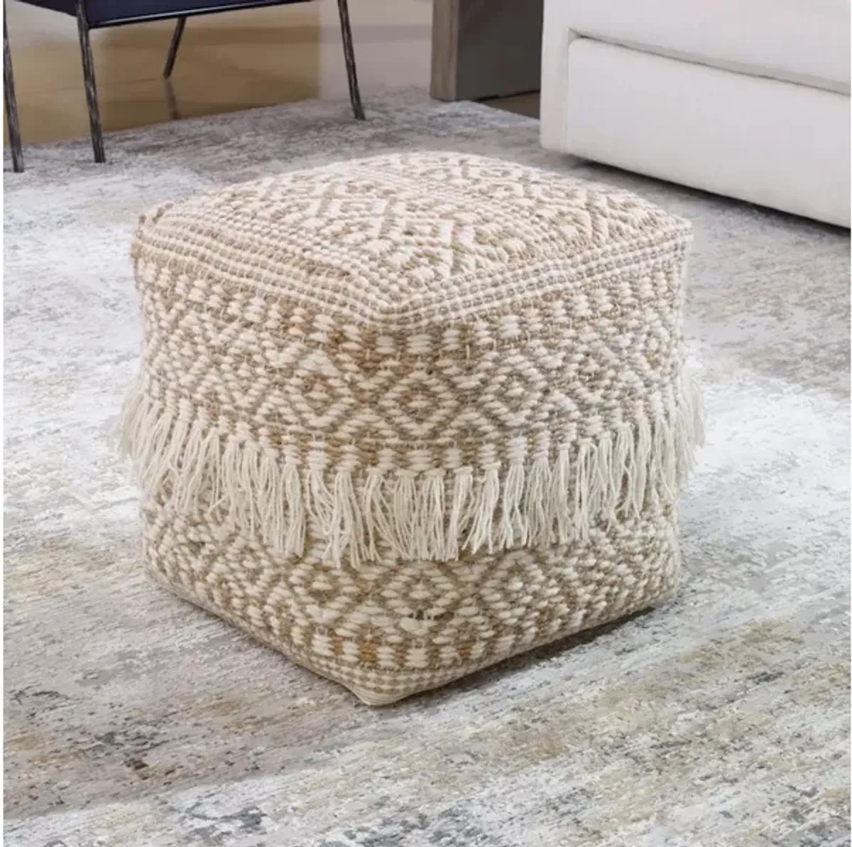 Boheme Wool and Hemp Pouf