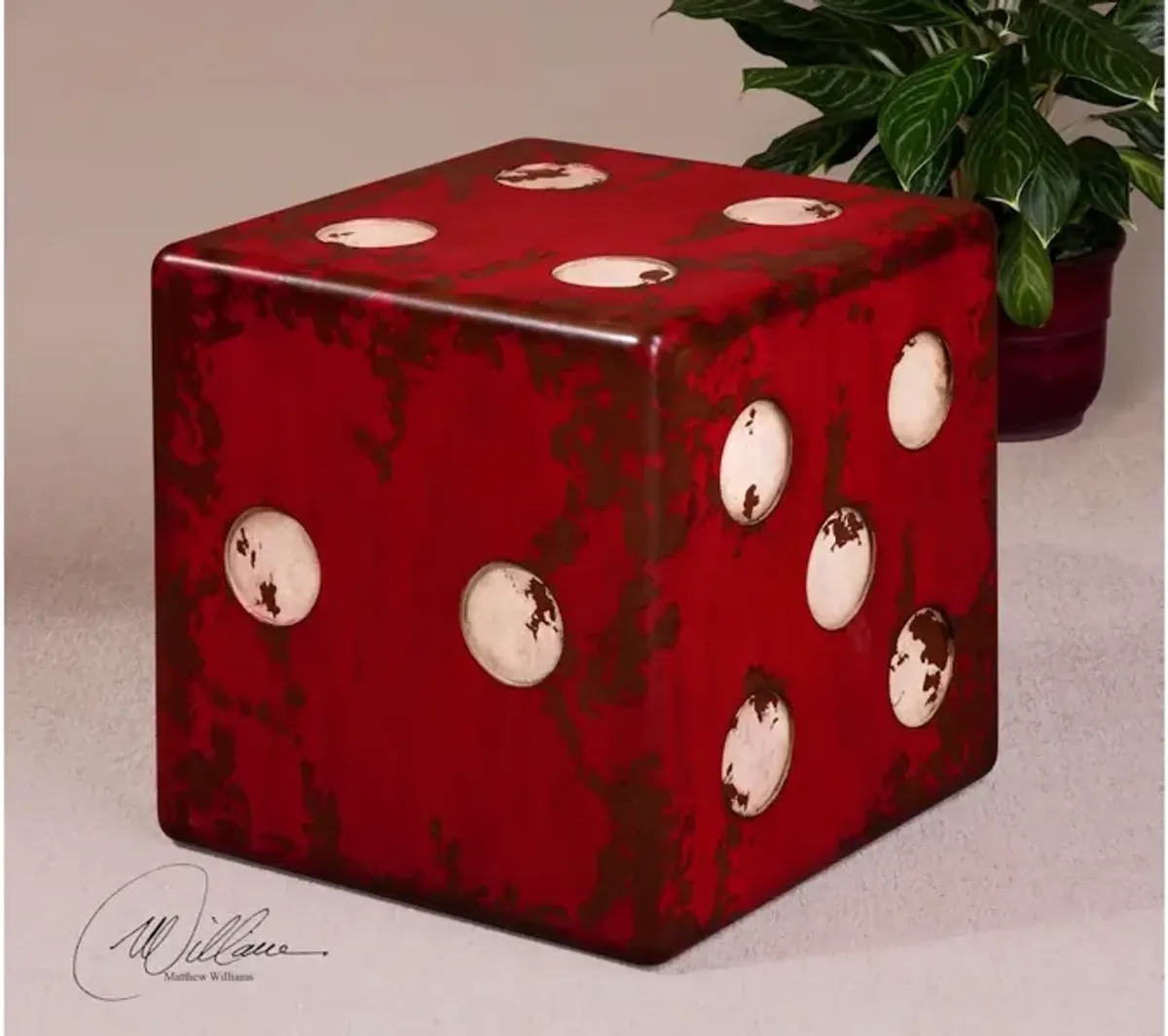 Dice Red Accent Table