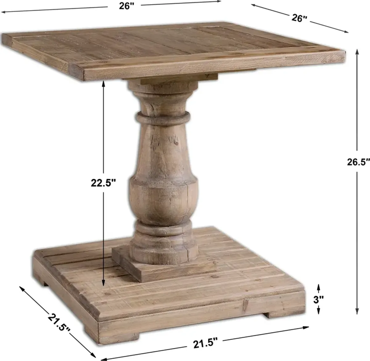 Stratford Pedestal End Table